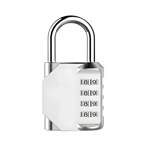 Замок кодовый мини CL001MS, металл, 4 цифры, серебро