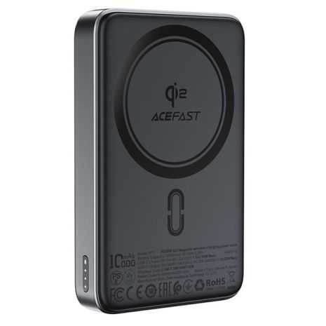 Повербанк ACEFAST M11 PD30W Qi2 magnetic wireless charging power bank 10000 mAh Black Повербанк ACEFAST M11 PD30W Qi2 magnetic wireless charging power bank 10000 mAh Black