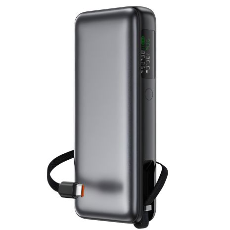 ACEFAST M22 PD130W power bank with cable 20000mAh Black Повербанк ACEFAST M22 PD130W power bank with cable 20000mAh Black Повербанк