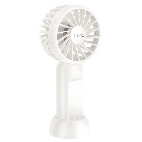 HOCO HX60 Nimble handheld portable fan, 36dB, 1200mAh, 2.8-6.5h, White
