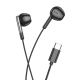 HOCO M123 Glory universal digital earphones with Type-C microphone black HOCO M123 Glory universal digital earphones with Type-C microphone black