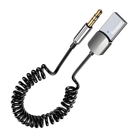 Essager EB01 Bluetooth 5.1 AUX receiver Grey-Black Essager EB01 Bluetooth 5.1 AUX receiver Grey-Black