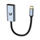 Адаптер Gopala Type-C to DisplayPort (F) 8K@60Hz 4K@144Hz Metal Shell, Nylon Braided Cable [Thunderbolt 3/4 Compatible] Black-Grey TD8FMNK