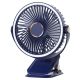 Вентилятор акумуляторний, портативний, з прищіпкою, 5W, 1200mAh, 12h, Blue Вентилятор акумуляторний, портативний, з прищіпкою, 5W, 1200mAh, 12h, Blue