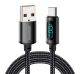 Кабель 7A 100W 2m (200cm) с дисплеем Essager USB - Type C Black Кабель 7A 100W 2m (200cm) с дисплеем Essager USB - Type C Black