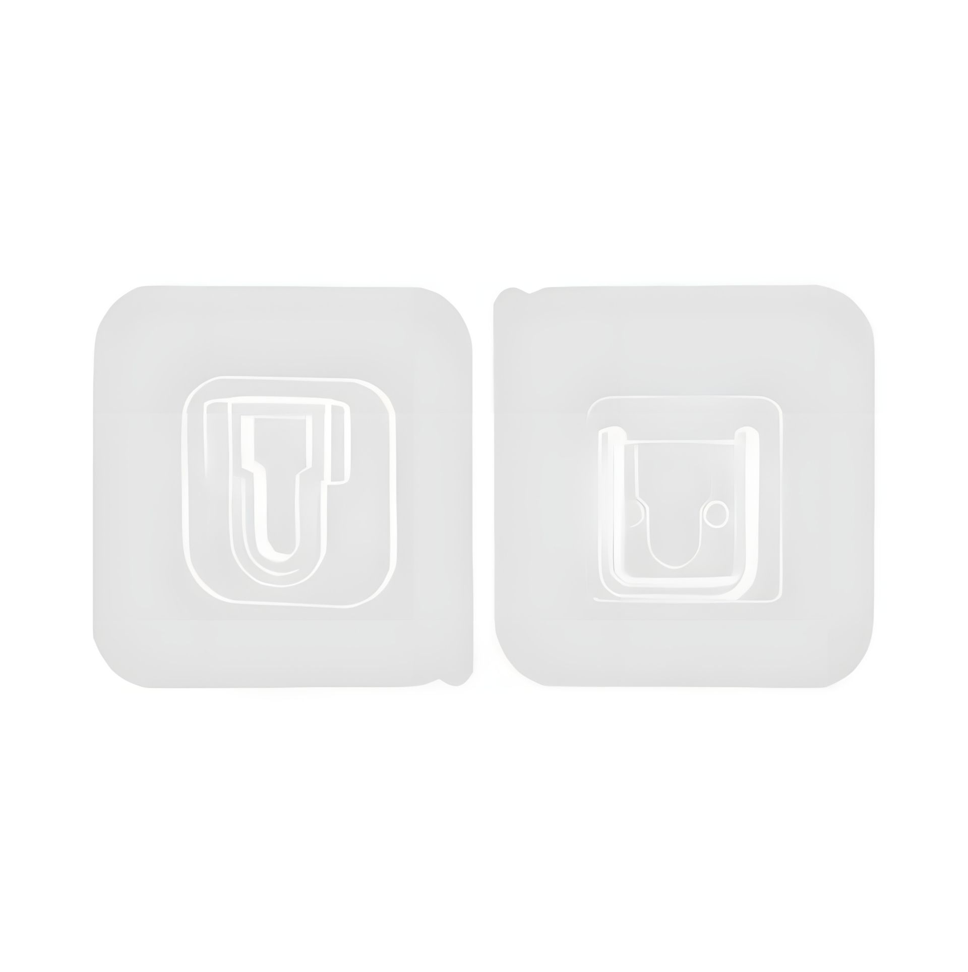 Крепление универсальное клейкое квадратное двух частей, прозрачное UGH01T Крепление универсальное клейкое квадратное двух частей, прозрачное UGH01T