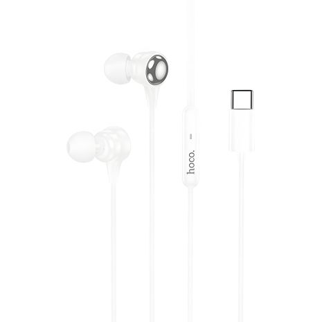 Вакуумные наушники Hoco M116 с микрофоном Type-C белые Вакуумные наушники Hoco M116 с микрофоном Type-C белые