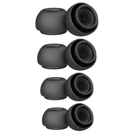 Комплект амбушур для AirPods Pro 1-2, 4шт (XS, S, M, L), силікон, Black Комплект амбушур для AirPods Pro 1-2, 4шт (XS, S, M, L), силікон, Black