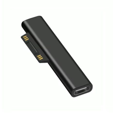 Адаптер-переходник Type-C (F) To Microsoft Surface - PD 15V 3A - For Surface Pro 3/4/5/6/7/8 - Go 1/2/3 - Laptop 1/2/3/4 - Black Адаптер-переходник Type-C (F) To Microsoft Surface - PD 15V 3A - For Surface Pro 3/4/5/6/7/8 - Go 1/2/3 - Laptop 1/2/3/4 - Black
