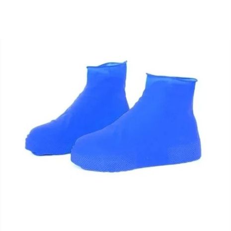 Водонепроникні Силоконові Вуличні Бахіли для Захисту Взуття від Бруду та Вологи (L - 40-46) Blue