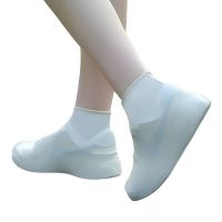 Водонепроницаемые силиконовые бахилы для уличной обуви защита от грязи и влаги (L - 40-46) белые