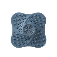 Решетка-накладка для слива ванны B001, улавливатель волос Batterfly Spirale, тёмно-синий