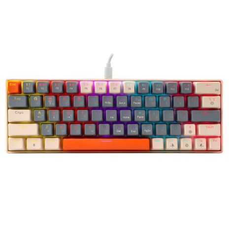 Игровая клавиатура T-Wolf T60 Синие переключатели Бело-синяя Игровая клавиатура T-Wolf T60 Синие переключатели Бело-синяя