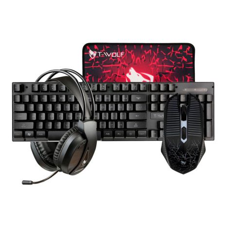 Комплект Игровой 4в1 Черный T-Wolf TF-400