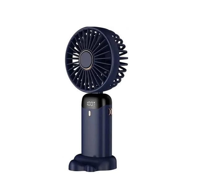 Ручной вентилятор N15 Blue портативный с подставкой под телефон, аккумулятор 1800mAh, Type-C Ручной вентилятор N15 Blue портативный с подставкой под телефон, аккумулятор 1800mAh, Type-C