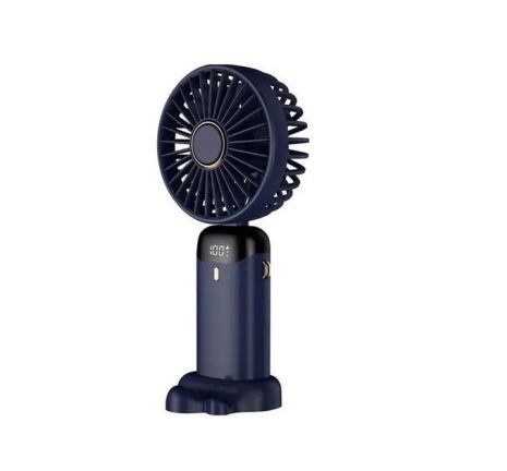 Ручной вентилятор N15 Blue портативный с подставкой под телефон, аккумулятор 1800mAh, Type-C