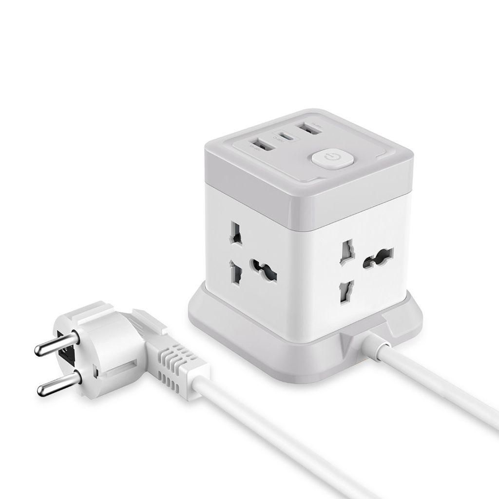Удлинитель сетевой XO WL20 20W Square Socket 4AC +USB-A+1USB-C PD/QC 2m Белый Удлинитель сетевой XO WL20 20W Square Socket 4AC +USB-A+1USB-C PD/QC 2m Белый