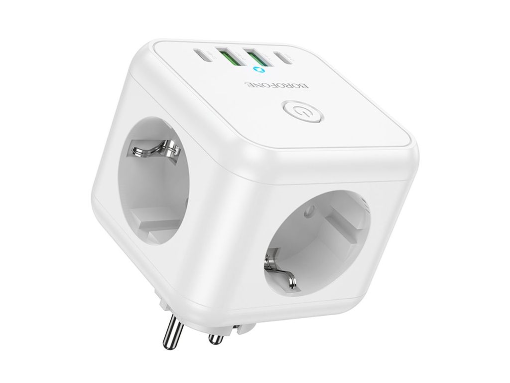 Удлинитель сетевой Borofone BAC11 (PD40W/2C2A) Белый (EU) Удлинитель сетевой Borofone BAC11 (PD40W/2C2A) Белый (EU)