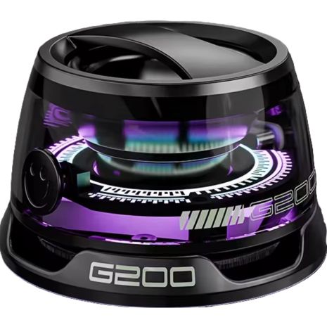 Outdoor Magnetic G200 Wireless Portable Mini Bluetooth Speaker with RGB Light and Phone Holder for Ios BLACK