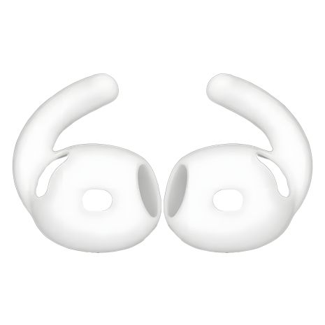 Антиковзні гачки із силікону для AirPods 4, пара, білі