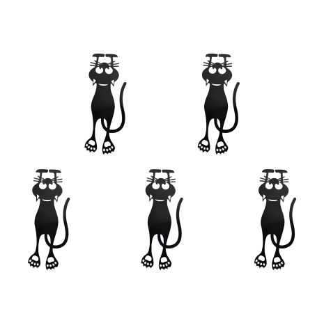 Набор книжных закладок креативных Black Cat 01 (5шт) Black Набор книжных закладок креативных Black Cat 01 (5шт) Black