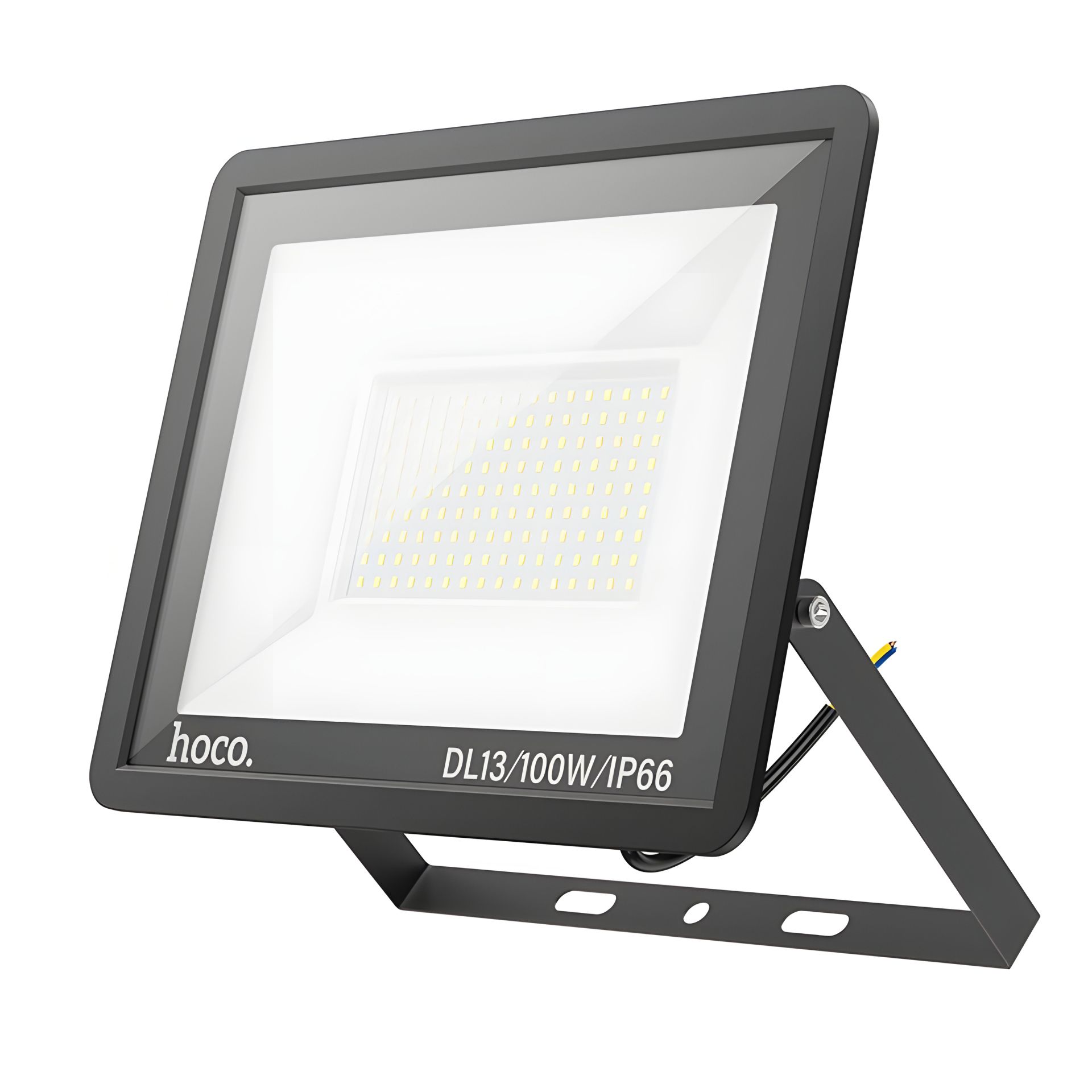 HOCO DL13 Ultra thin outdoor LED flood light, 100W, IP66, 175-260V, 180°, black - Вуличний світлодіодний прожектор HOCO DL13 Ultra thin outdoor LED flood light, 100W, IP66, 175-260V, 180°, black - Вуличний світлодіодний прожектор