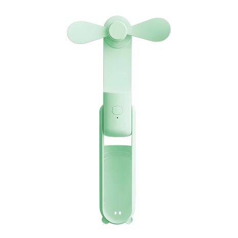Портативный аккумуляторный раскладной вентилятор PF05W зеленый Портативный аккумуляторный раскладной вентилятор PF05W зеленый