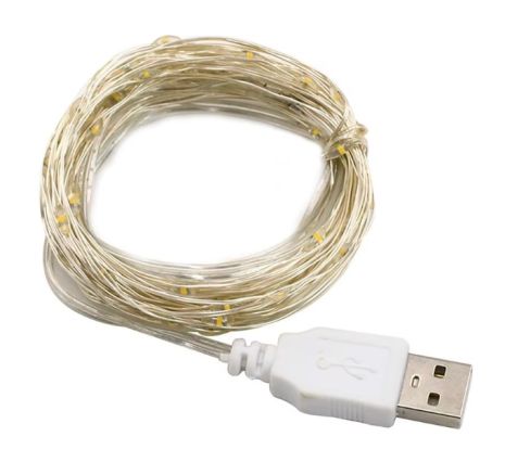 Гирлянда нить USB LED 10M 100 светодиодов теплый Гирлянда нить USB LED 10M 100 светодиодов теплый