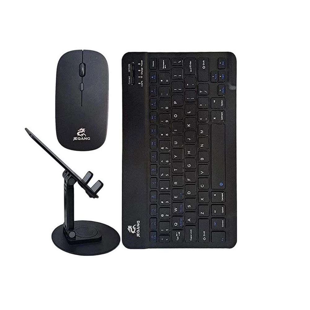 Бездротова клавіатура та миша JEQANG JB-986 BT keyboard+mouse+bracket Чорний Бездротова клавіатура та миша JEQANG JB-986 BT keyboard+mouse+bracket Чорний