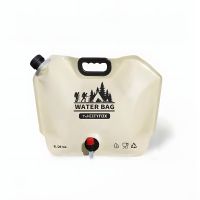 8-литровая складная емкость для воды кемпинговая с ручкой и клапаном khaki