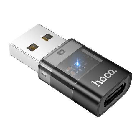 Адаптер USB to Type-C Hoco UA36C Black Адаптер USB to Type-C Hoco UA36C Black