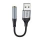 Черный USB адаптер to Jack 3.5 (F) Hoco LS36 Черный USB адаптер to Jack 3.5 (F) Hoco LS36