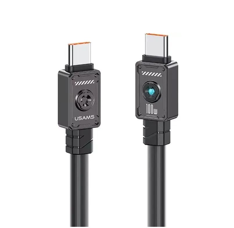 Кабель Type-C Usams US-SJ684 100W TO Type-C 1.2m black Кабель Type-C Usams US-SJ684 100W TO Type-C 1.2m black