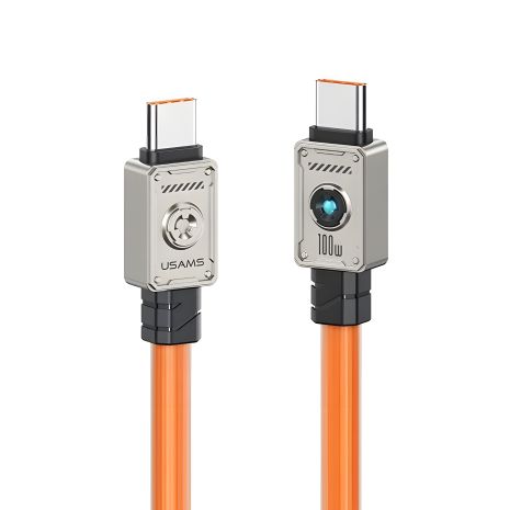Кабель Usams US-SJ684 100W Type-C TO Type-C 1.2m orange