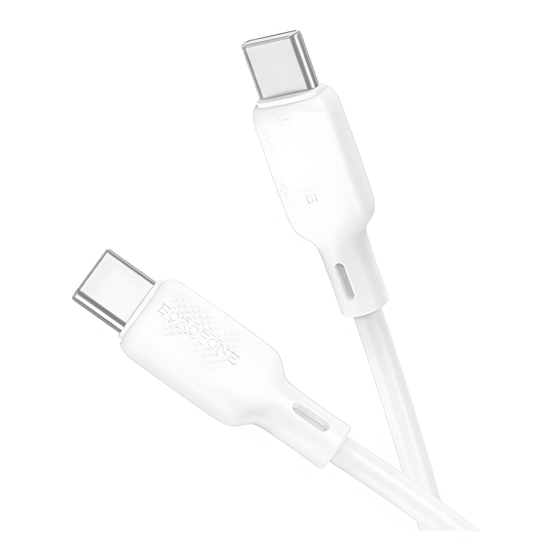 USB кабель Borofone BX113 силикон Type-C to Type-C 60W белый USB кабель Borofone BX113 силикон Type-C to Type-C 60W белый