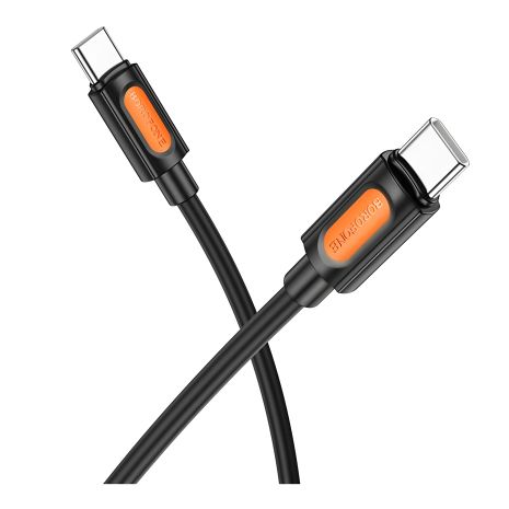 USB кабель Borofone BX114 силикон Type-C to Type-C 60W черный