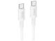 Кабель Borofone BX111 USB, 60W, Type-C to Type-C, 1m, Білий