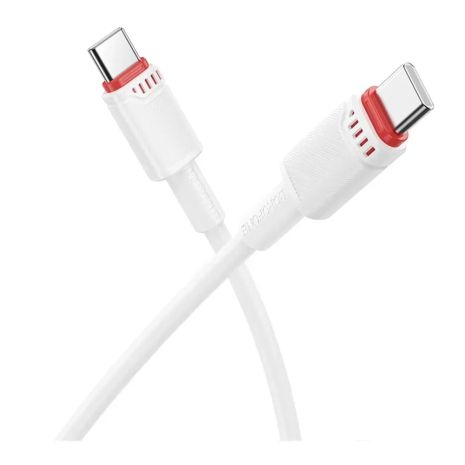 USB кабель Borofone BX110 Type-C to Type-C 60W белый USB кабель Borofone BX110 Type-C to Type-C 60W белый