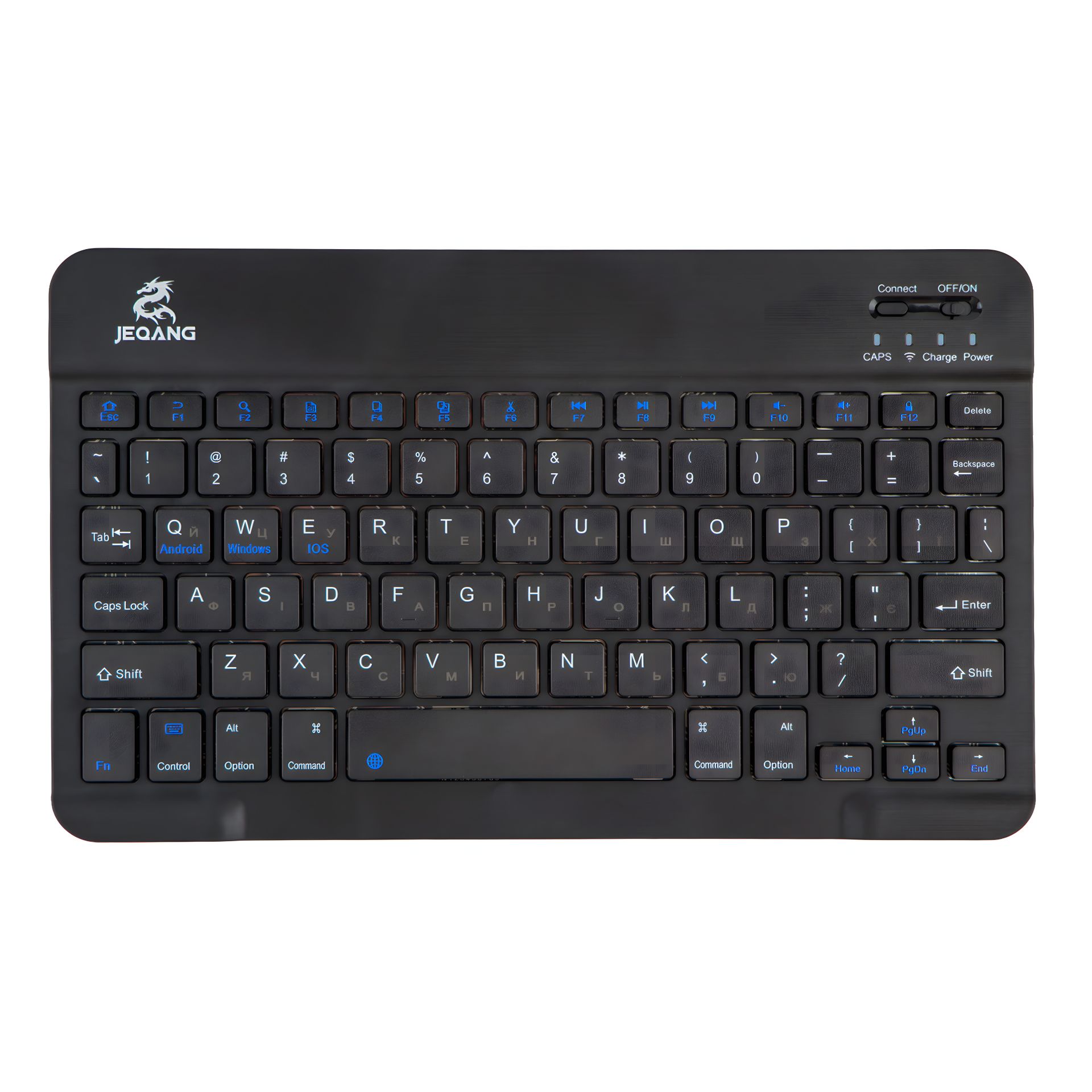 Клавіатура бездротова JEQANG JB-330, BT5.0, 40h, Чорний для зручної роботи Клавіатура бездротова JEQANG JB-330, BT5.0, 40h, Чорний для зручної роботи