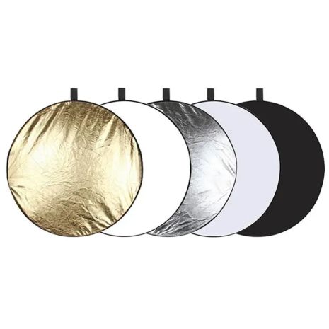 Ручной круглой отражатель Puluz PU5110 110 см 5 цветов черный