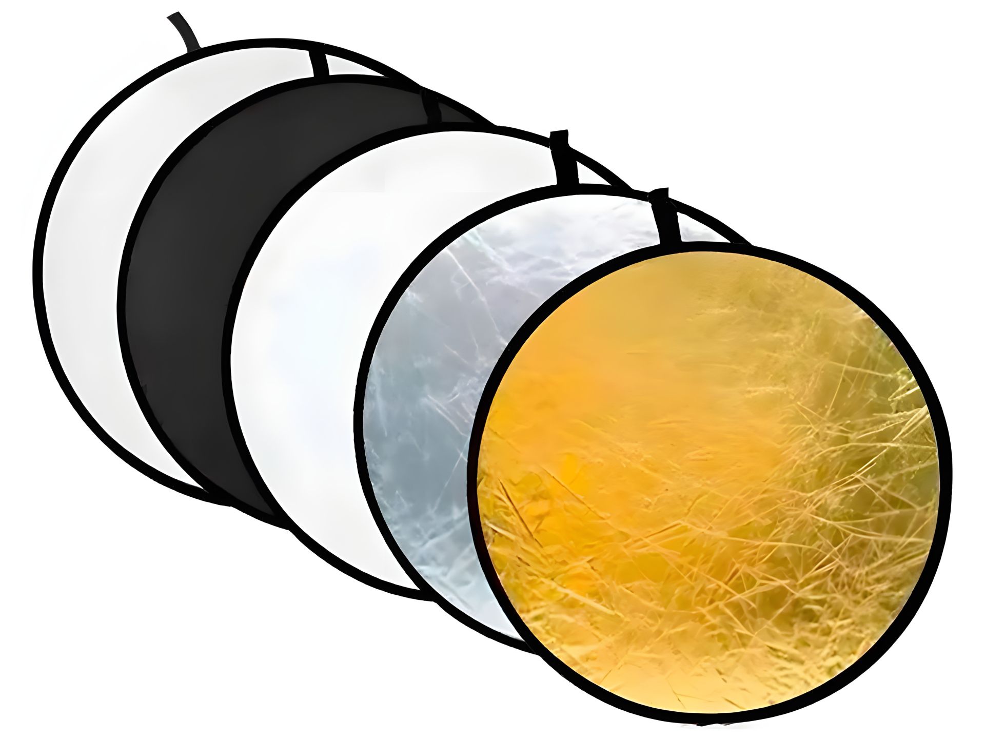 Ручной круглый отражатель Puluz PU5111 5-цветной 60 см черный Ручной круглый отражатель Puluz PU5111 5-цветной 60 см черный