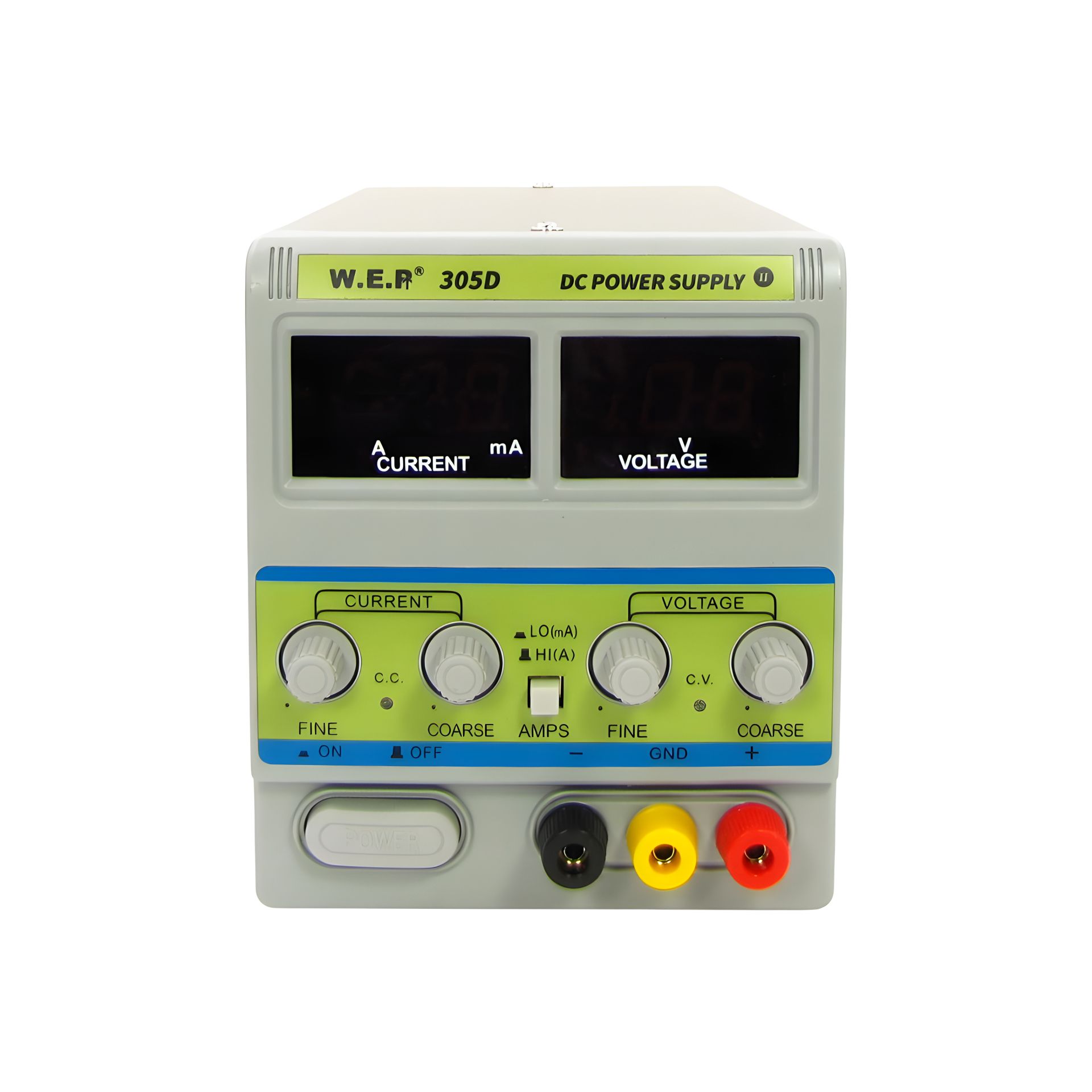 Лабораторный блок питания WEP PS-305D-II 30V 5A с переключателем Hi (A)/Lo (mA) и цифровой индикацией Лабораторный блок питания WEP PS-305D-II 30V 5A с переключателем Hi (A)/Lo (mA) и цифровой индикацией