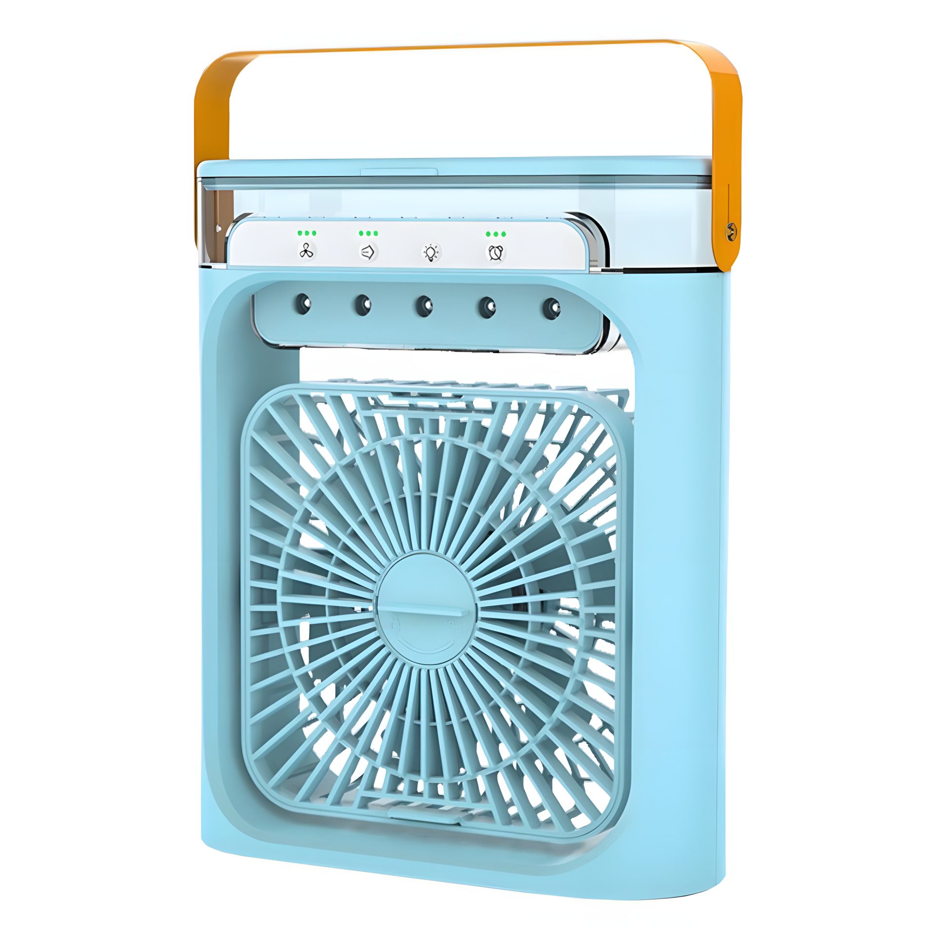 Синий Настольный вентилятор USB Питание FZM-04 с увлажняющей функцией Синий Настольный вентилятор USB Питание FZM-04 с увлажняющей функцией
