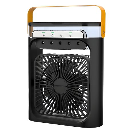 Чёрный Настольный вентилятор USB Питание FZM-04 с увлажняющей функцией