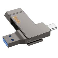 USB флеш накопитель Hoco UD15 64GB 2 в 1 USB 3.2/ Type-C металлический metal gray