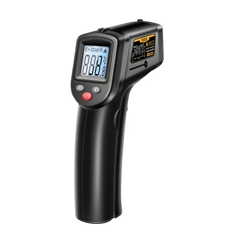 Бесконтактный термометр цифровой ANENG (-50 - +400°C) с лазером, подсветкой, режим сканирования температур, инфракрасный промышленный для объектов и жидкостей Aneng TH201
