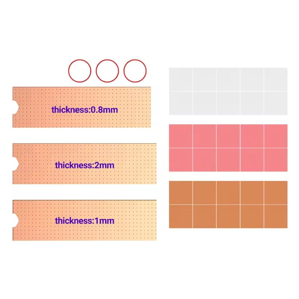 Комплект мідних радіаторів M.2 SSD JEYI Copper III Heatsink, NVMe 2280 Cooler Solid State Disk Radiator з термопрокладками, мідний Комплект мідних радіаторів M.2 SSD JEYI Copper III Heatsink, NVMe 2280 Cooler Solid State Disk Radiator з термопрокладками, мідний