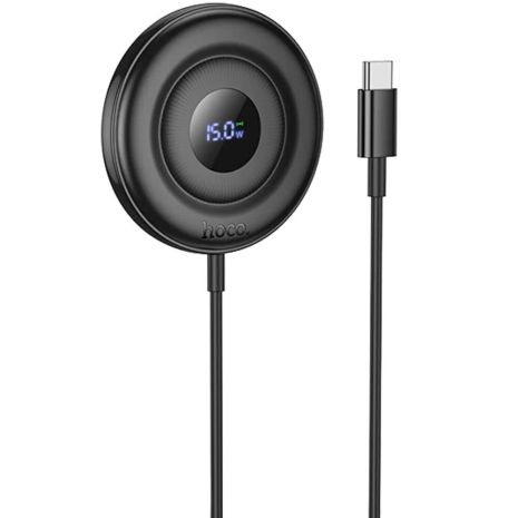 Беспроводное зарядное Hoco CW61 с цифровым дисплеем магнитное black Беспроводное зарядное Hoco CW61 с цифровым дисплеем магнитное black
