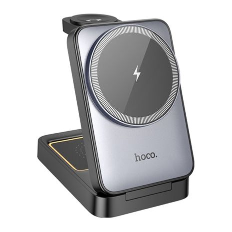 Hoco CQ21 3в1 беспроводное зарядное устройство магнитное черное Hoco CQ21 3в1 беспроводное зарядное устройство магнитное черное