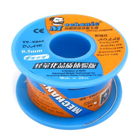 Mechanic припой TY-V866 40 гр, 0.5 мм, Sn 63%, Pb 37%